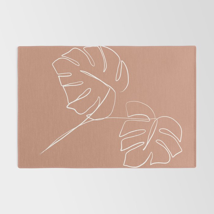 Monstera minimal - earth Rug Gallery Image 2