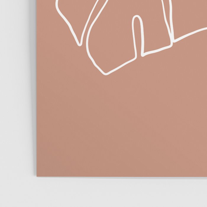Monstera minimal - earth Poster Gallery Image 3