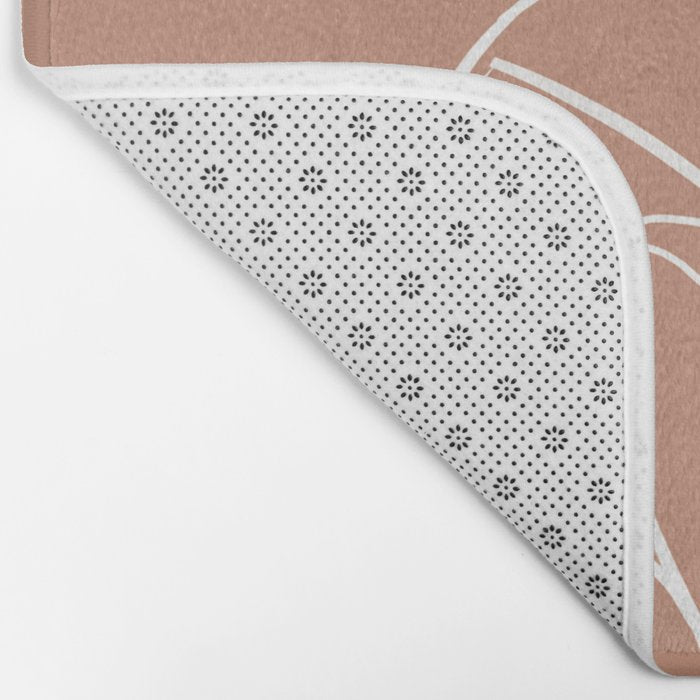 Monstera minimal - earth Bath Mat Gallery Image 2