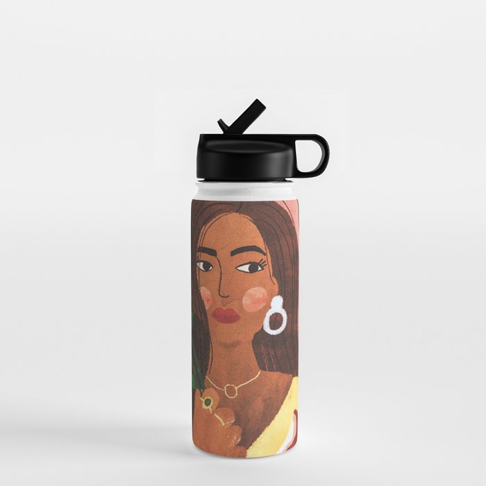 Lady with Tulip Water Bottle Gallery Image 1