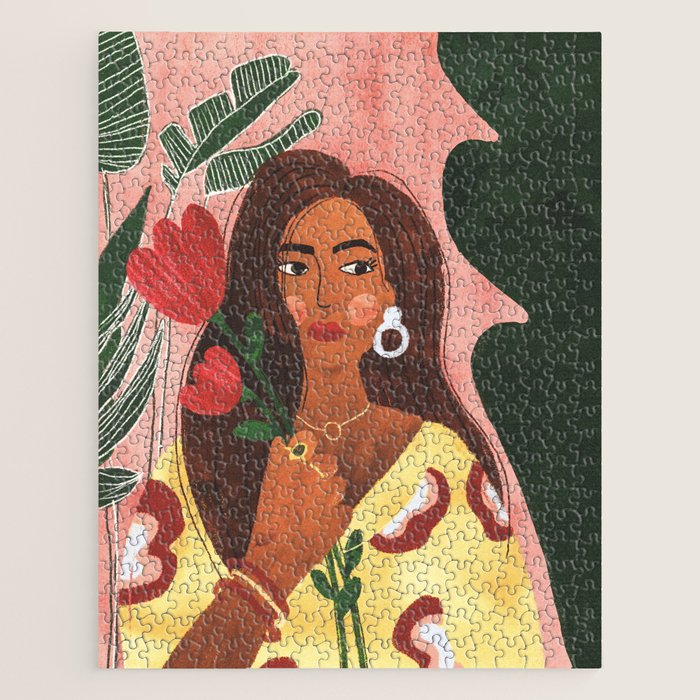 Lady with Tulip Jigsaw Puzzle Gallery Image 1