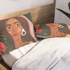 Lady with Tulip Pillow Sham Gallery Image 2
