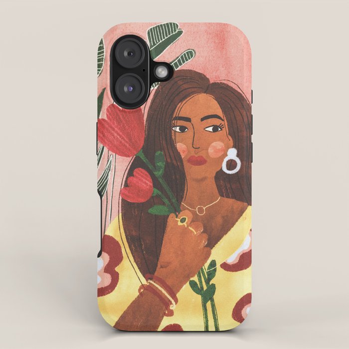 Lady with Tulip iPhone Case Gallery Image 1