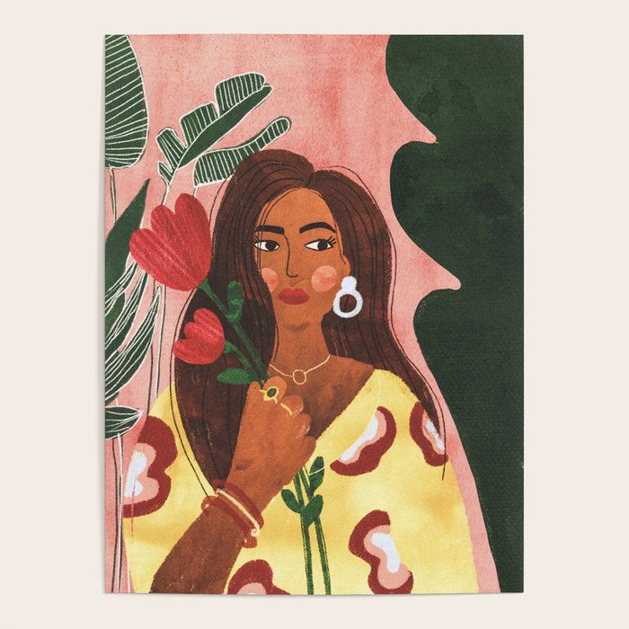 Lady with Tulip Poster Gallery Image 4