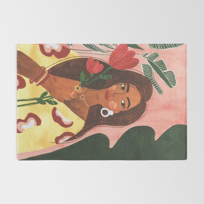 Lady with Tulip Rug Gallery Image 2