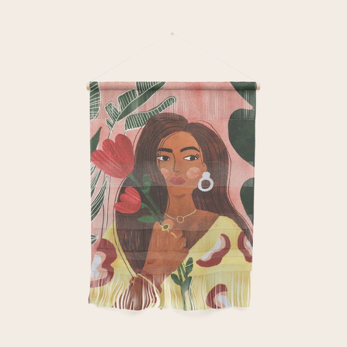 Lady with Tulip Wall Hanging Gallery Image 1