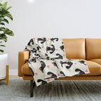 Dachshund Love | Cute Longhaired Black and Tan Wiener Dog Throw Blanket Gallery Image 1