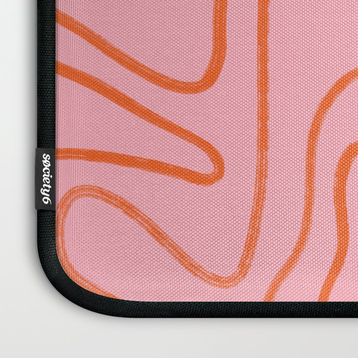 Abstract Line Pink and Orange Laptop Sleeve Gallery Image 3