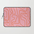 Abstract Line Pink and Orange Laptop Sleeve Gallery Image 1
