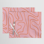 Abstract Line Pink and Orange Placemat Gallery Image 1
