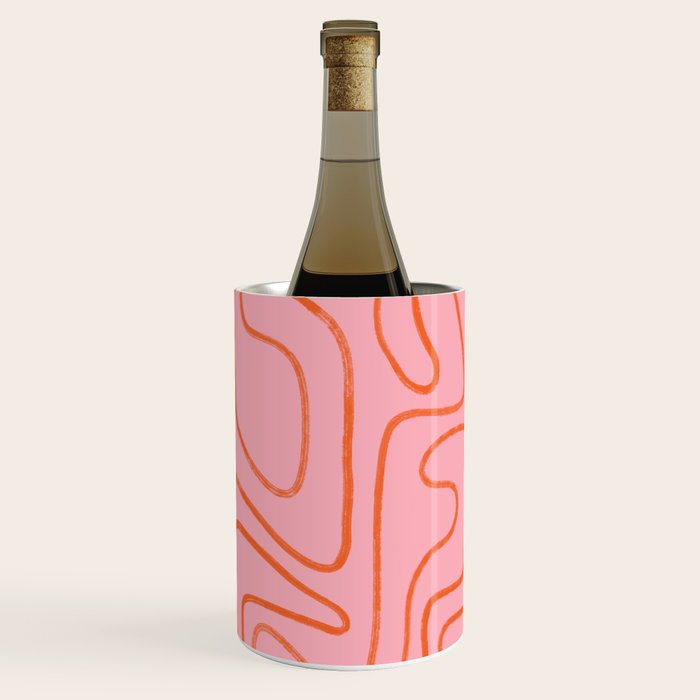 Abstract Line Pink and Orange Wine Chiller Gallery Image 2