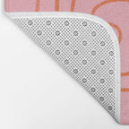 Abstract Line Pink and Orange Bath Mat Gallery Image 2