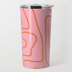 Abstract Line Pink and Orange Travel Mug Gallery Image 1