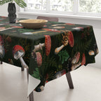 Vintage Dark Night Mushroom Forest Tablecloth Gallery Image 3
