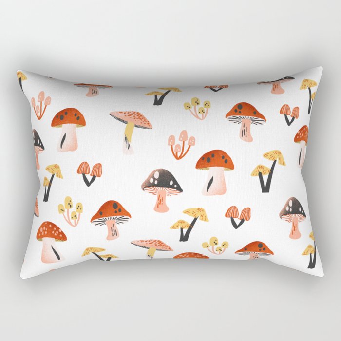 Mini Mushrooms Rectangular Pillow Gallery Image 2