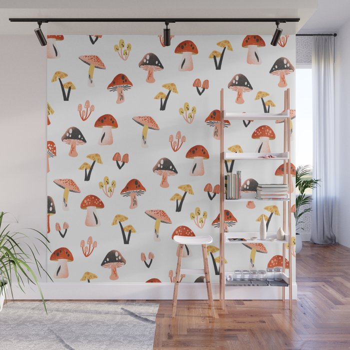 Mini Mushrooms Wall Mural Gallery Image 1