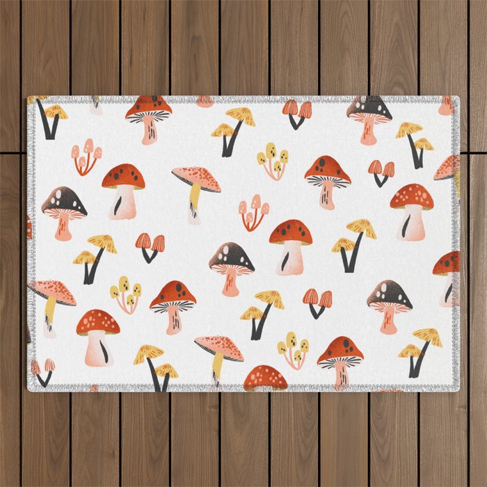 Mini Mushrooms Outdoor Rug Gallery Image 1