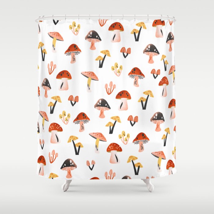 Mini Mushrooms Shower Curtain Gallery Image 1
