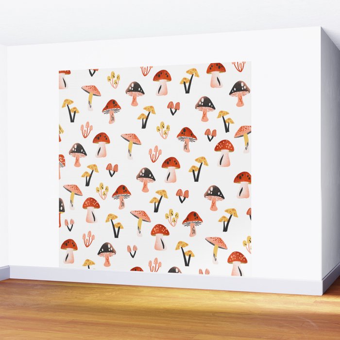 Mini Mushrooms Wall Mural Gallery Image 2