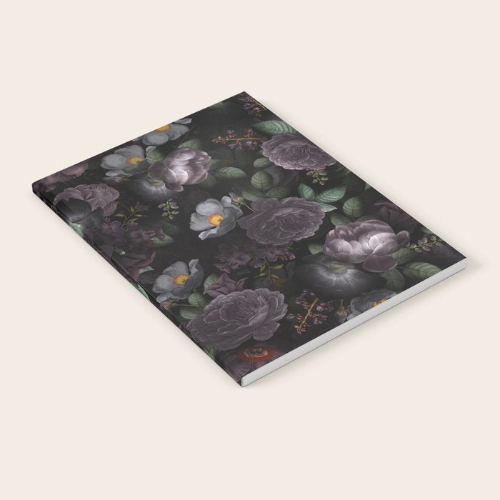 Mystic Moon Night Roses Botanical Flower Garden Notebook Gallery Image 1