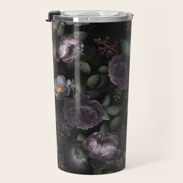 Mystic Moon Night Roses Botanical Flower Garden Travel Mug Gallery Image 3