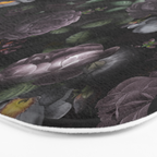 Mystic Moon Night Roses Botanical Flower Garden Bath Mat Gallery Image 3