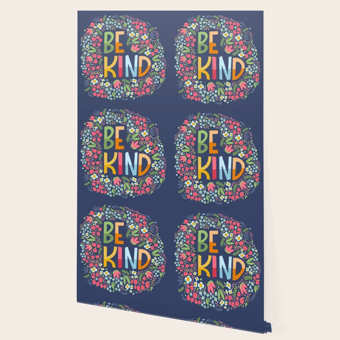 Be kind, floral Wallpaper Gallery Image 2
