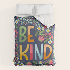 Be kind, floral Comforter Gallery Image 6