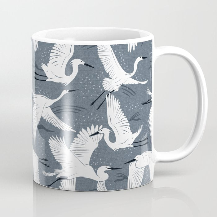 Soaring Wings - Steel Blue Grey Coffee Mug Gallery Image 1