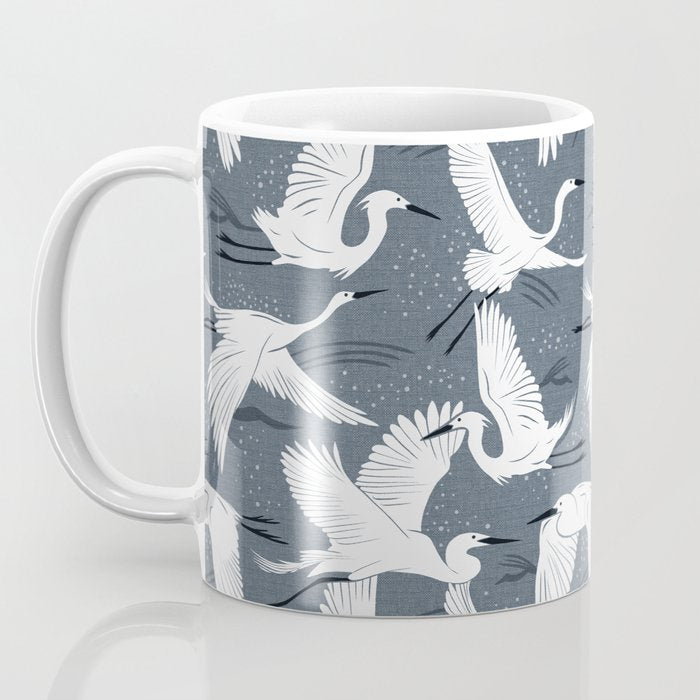 Soaring Wings - Steel Blue Grey Coffee Mug Gallery Image 3