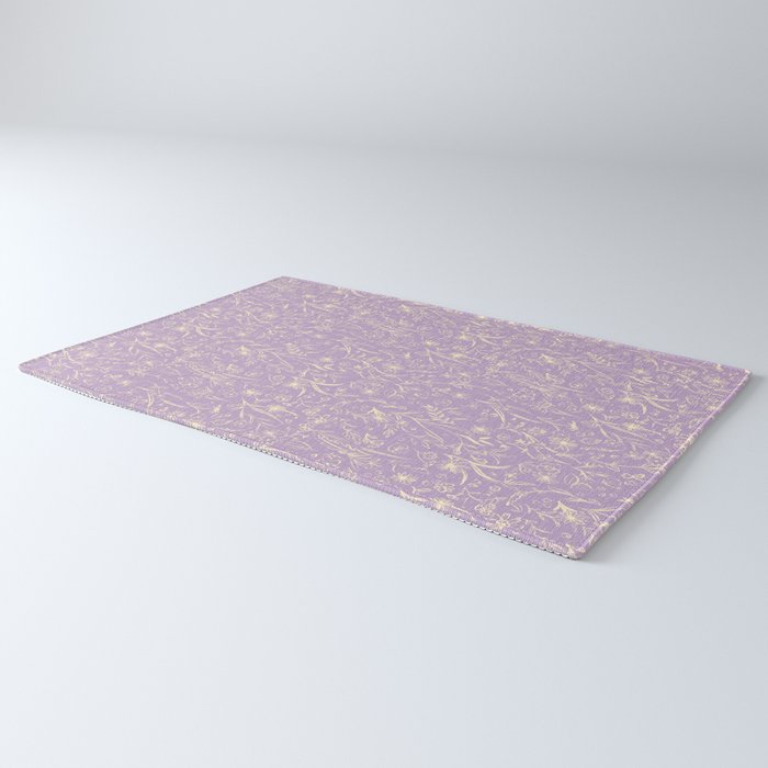Wild Garden Drawing (Lilac) Rug Gallery Image 3