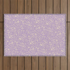 Wild Garden Drawing (Lilac) Outdoor Rug Gallery Image 1