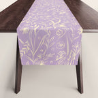 Wild Garden Drawing (Lilac) Table Runner Gallery Image 1
