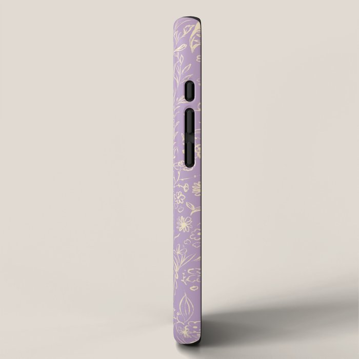 Wild Garden Drawing (Lilac) iPhone Case Gallery Image 2