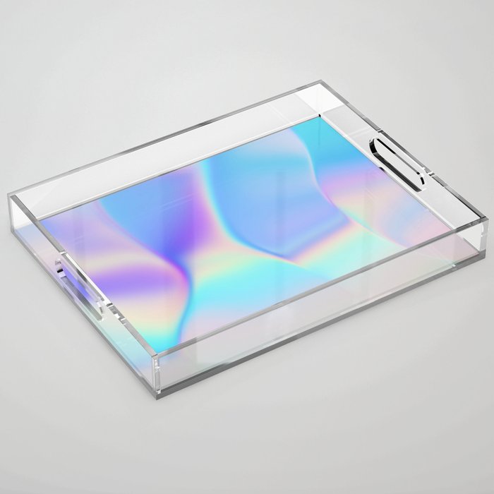 Opal Iridescent Abstract Paint Acrylic Tray Gallery Image 1
