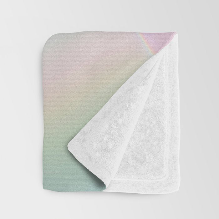 Opal Iridescent Abstract Paint Throw Blanket Gallery Image 3