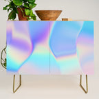 Opal Iridescent Abstract Paint Credenza Gallery Image 1