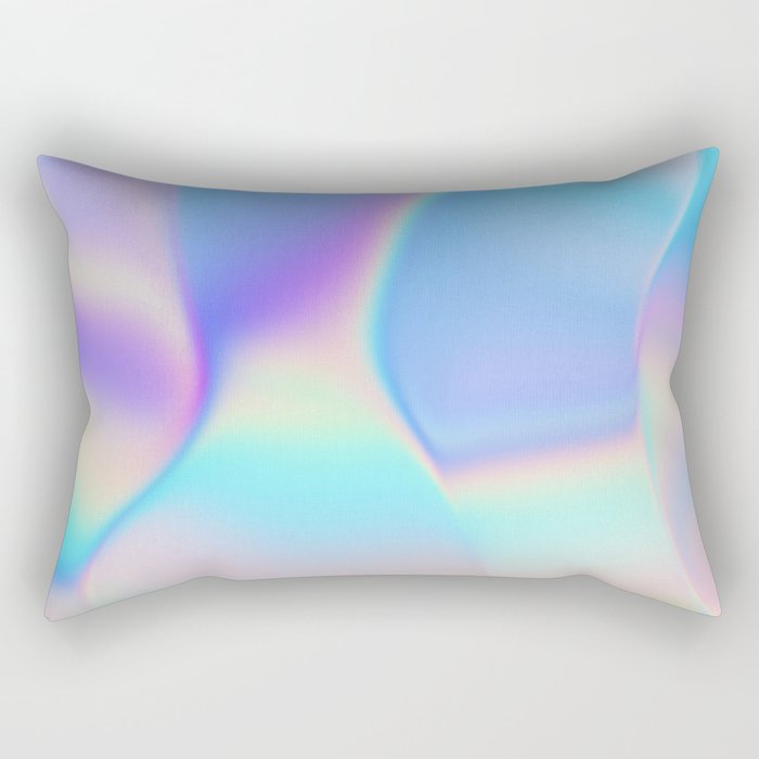 Opal Iridescent Abstract Paint Rectangular Pillow Gallery Image 2