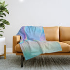 Opal Iridescent Abstract Paint Throw Blanket Gallery Image 1