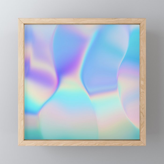 Opal Iridescent Abstract Paint Mini Art Print Gallery Image 1