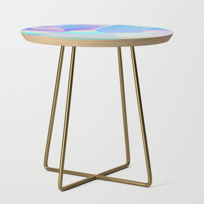 Opal Iridescent Abstract Paint Side Table Gallery Image 1
