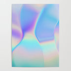 Opal Iridescent Abstract Paint Poster Gallery Image 4