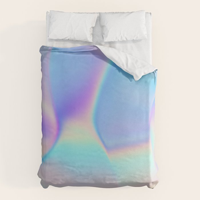Opal Iridescent Abstract Paint Duvet Cover Gallery Image 6