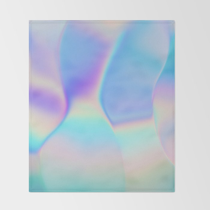 Opal Iridescent Abstract Paint Throw Blanket Gallery Image 2