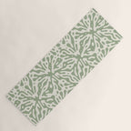 Organic Matter in Ivory and Green Yoga Mat Gallery Image 1