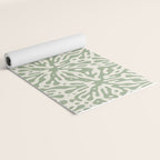 Organic Matter in Ivory and Green Yoga Mat Gallery Image 2