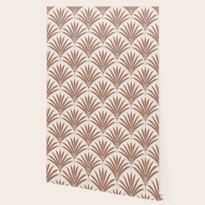 Modern Palm Leaf Pattern - Mocha Wallpaper Gallery Image 2