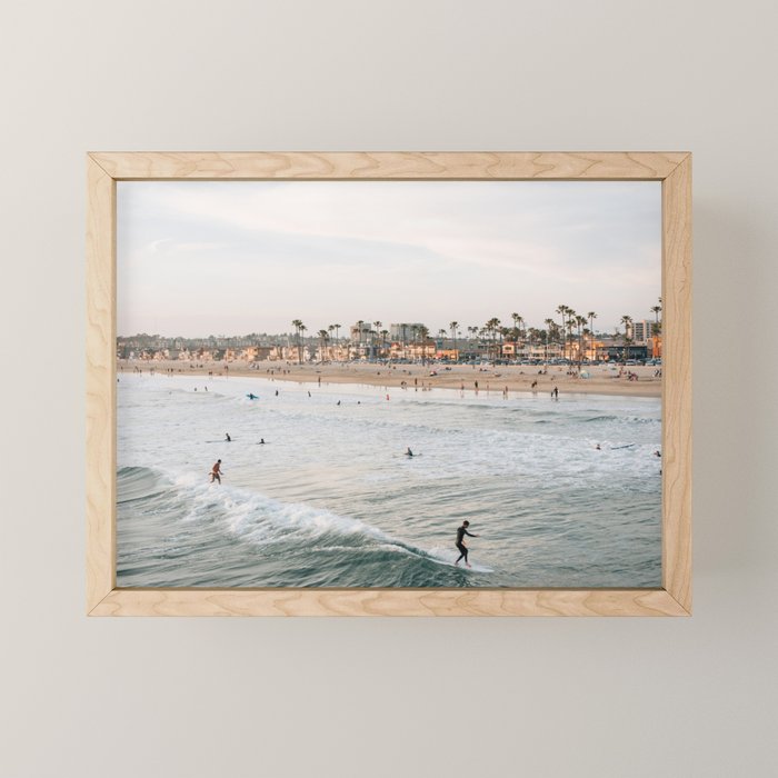 Surfing Newport Beach 01 Mini Art Print Gallery Image 1
