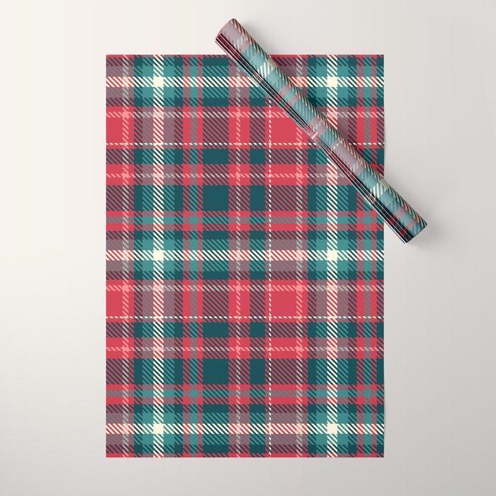 Classic Christmas Plaid Wrapping Paper Gallery Image 1