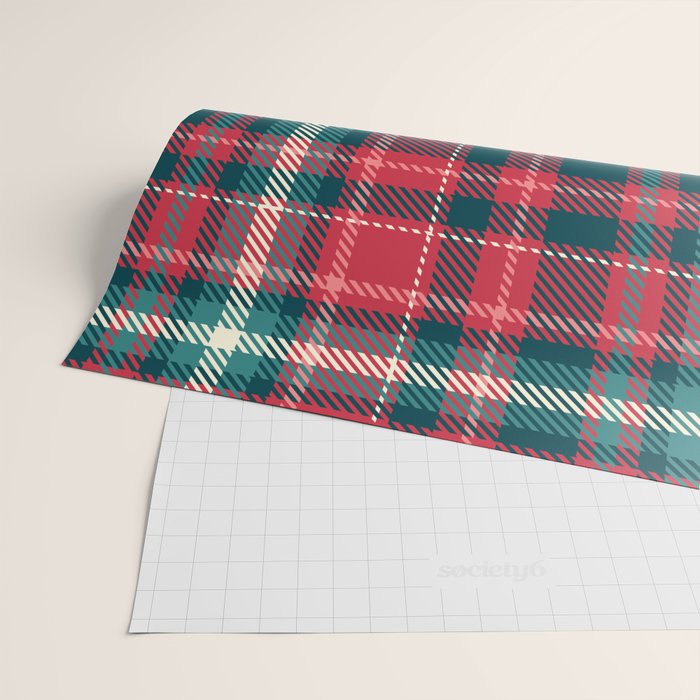 Classic Christmas Plaid Wrapping Paper Gallery Image 2
